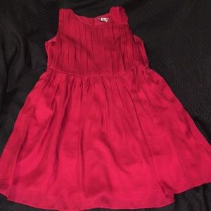 Red satin dress